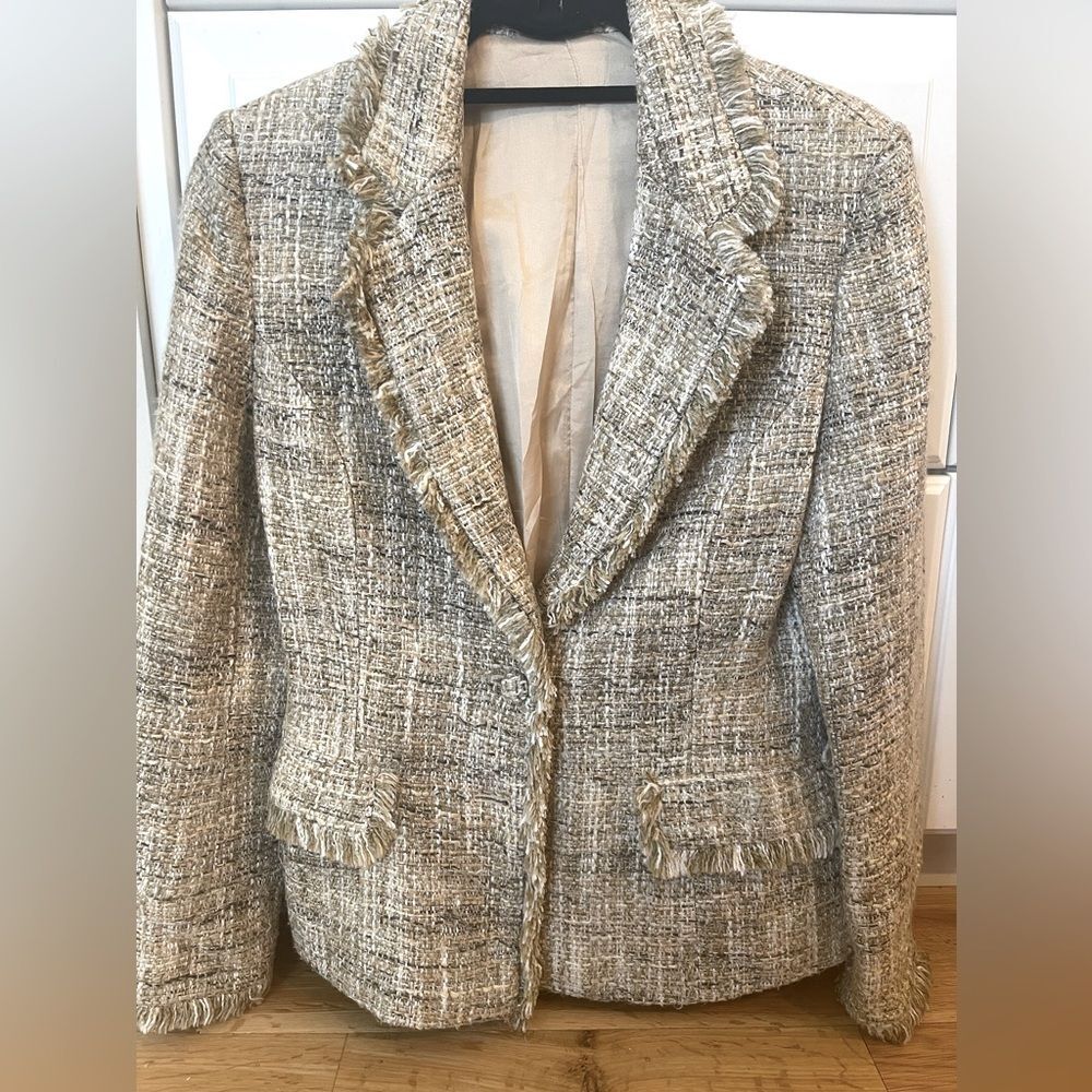 Light Brown/White tweed dressy blazer